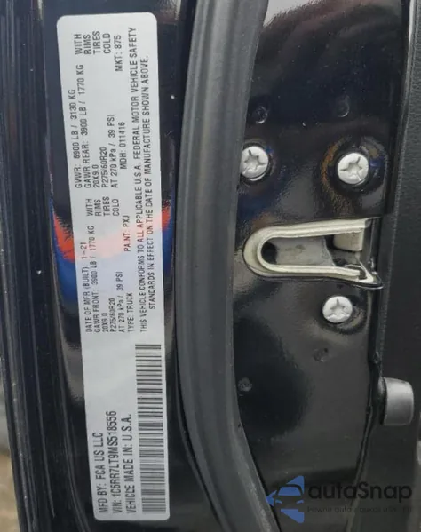 2021 Ram 1500 Classic Slt z USA, uszkodzony, nr VIN 1C6RR7LT9MS518556